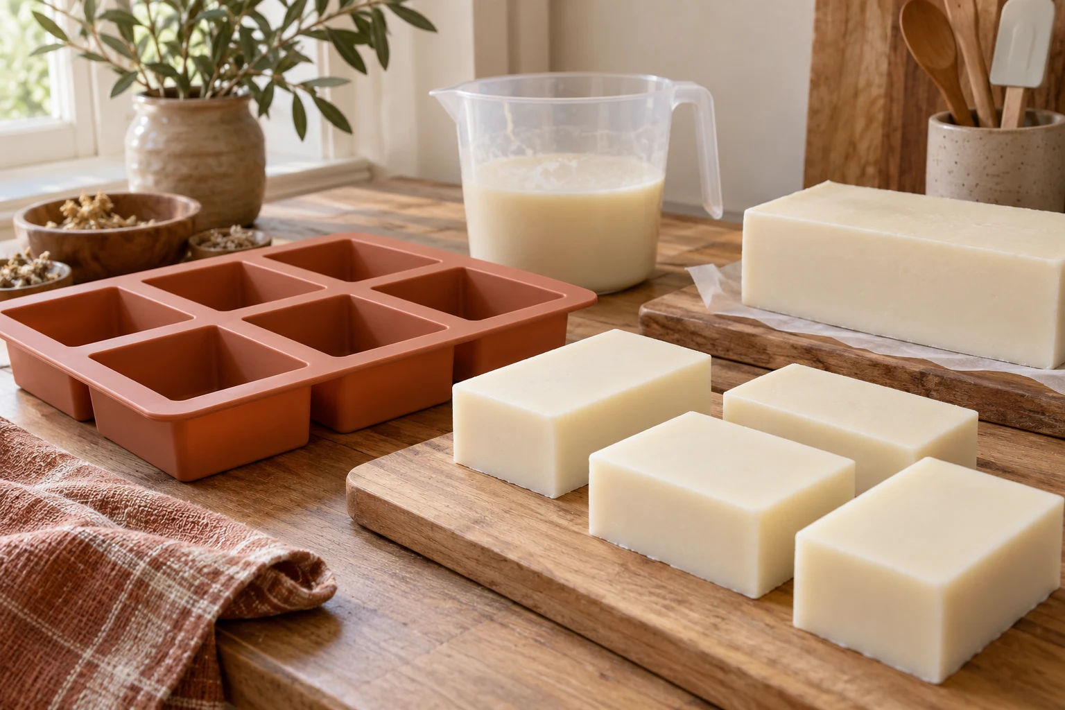 Melt-and-pour soap crafting supplies collection